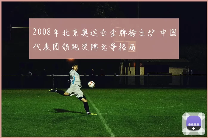 2008年北京奥运会金牌榜出炉 中国代表团领跑奖牌竞争格局