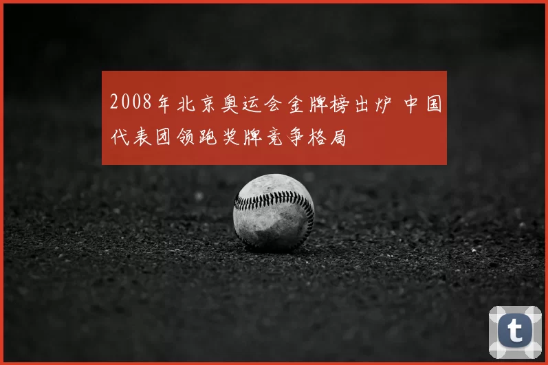 2008年北京奥运会金牌榜出炉 中国代表团领跑奖牌竞争格局